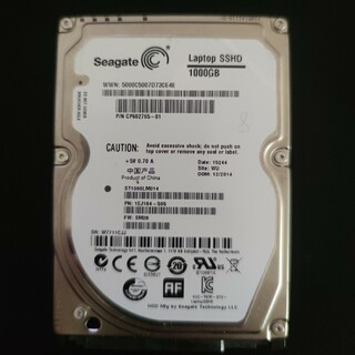 シーゲイト(SEAGATE)の中古ハードディスク HDD 1TB ノートPC用(PCパーツ)