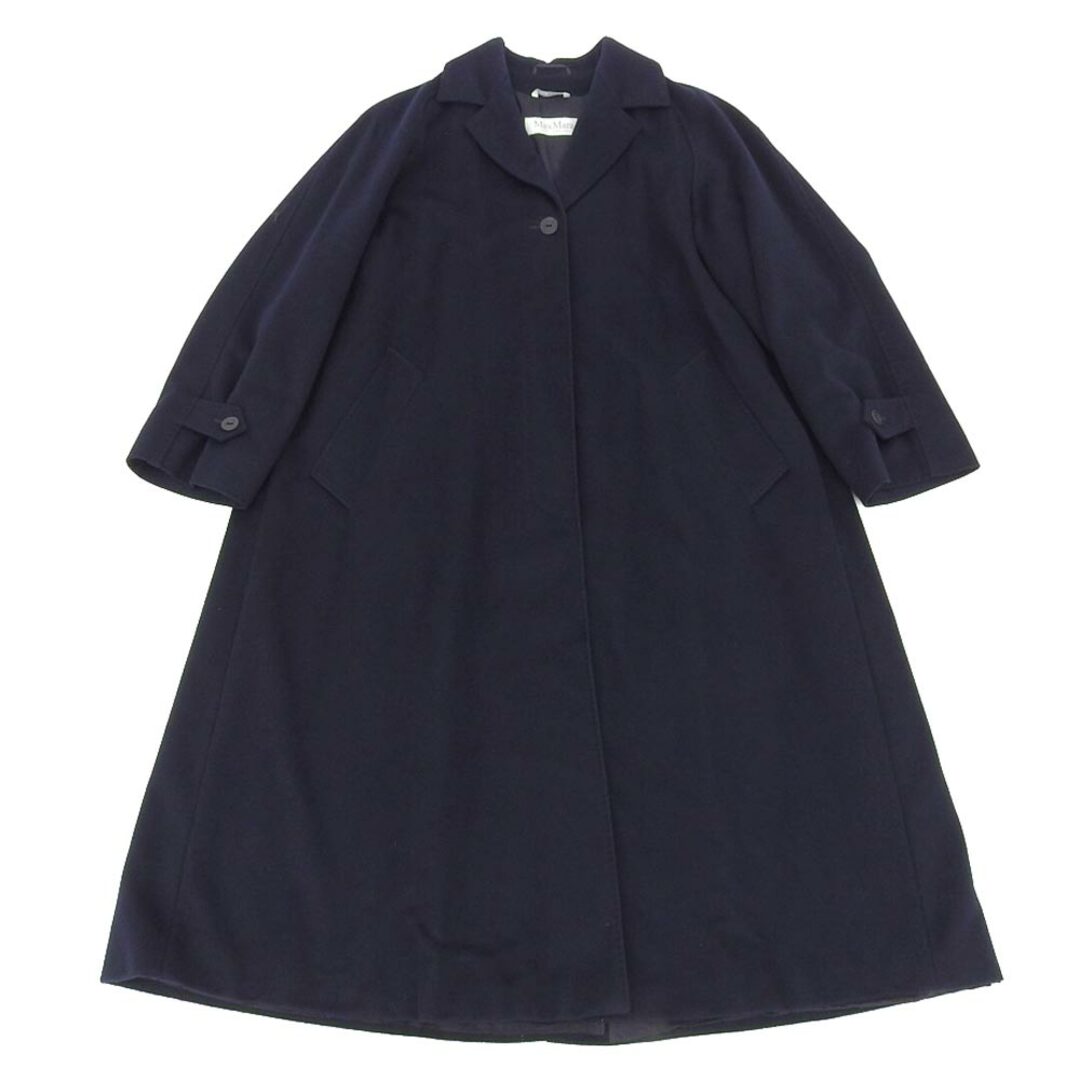 Max Mara(マックスマーラ)のマックスマーラ Max Mara マックスマーラ カシミヤ100% クチートアマーノ ロングコート レディース ネイビー 40 40 レディースのジャケット/アウター(その他)の商品写真