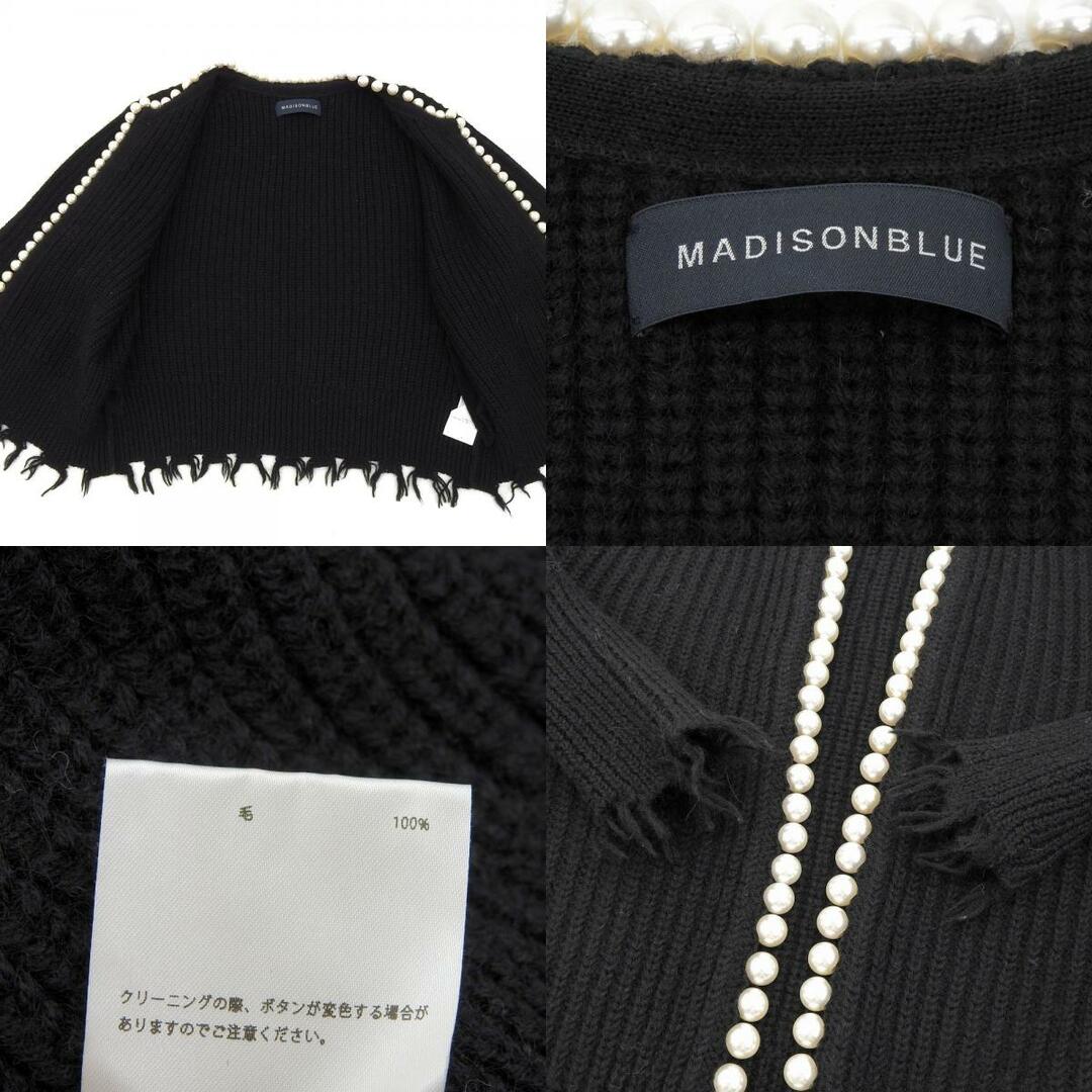 MADISONBLUE(マディソンブルー)のマディソンブルー PEARL DAMAGE CD BRITISH WOOL 22AW MB224-8012 01(S) レディースのトップス(カーディガン)の商品写真