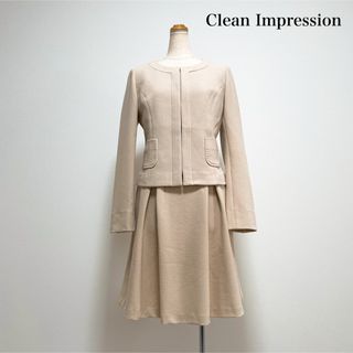 クリアインプレッション(CLEAR IMPRESSION)のCLEAR IMPRESSION スカートスーツ ノーカラー フレア セレモニー(スーツ)