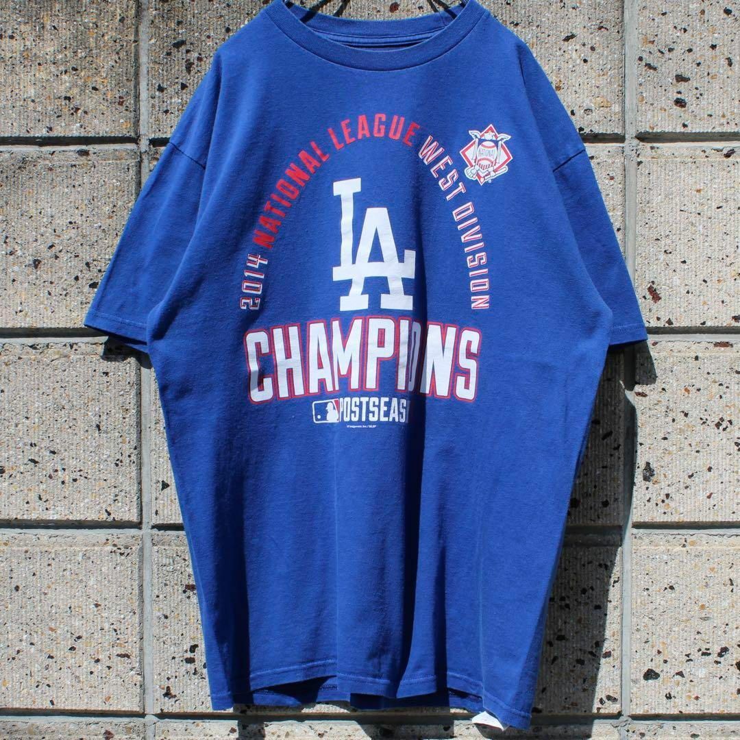 MLB(メジャーリーグベースボール)のMLB公式もの ロサンゼルス ドジャース 地区チャンピオン 古着 Tシャツ メンズのトップス(Tシャツ/カットソー(半袖/袖なし))の商品写真