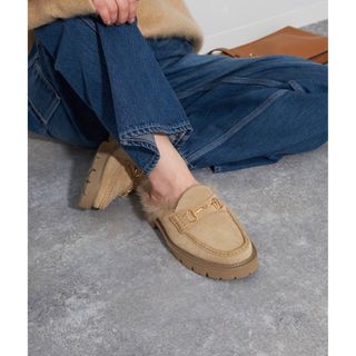 プラージュ(Plage)の【CAMINANDO/カミナンド】SHEARING LINED BIT ミュール(スリッポン/モカシン)