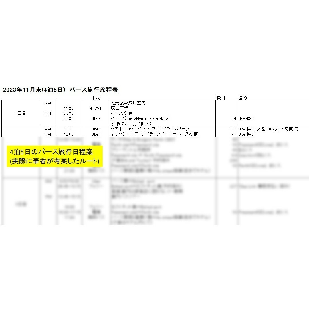 豪州パース/西オーストラリア 観光用自作資料 エンタメ/ホビーの本(地図/旅行ガイド)の商品写真