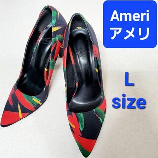 アメリエルマジェスティックレゴン(amelier MAJESTIC LEGON)の【美品】 Ameri アメリ ランダムペイント ハイヒールパンプス 　Lサイズ(ハイヒール/パンプス)