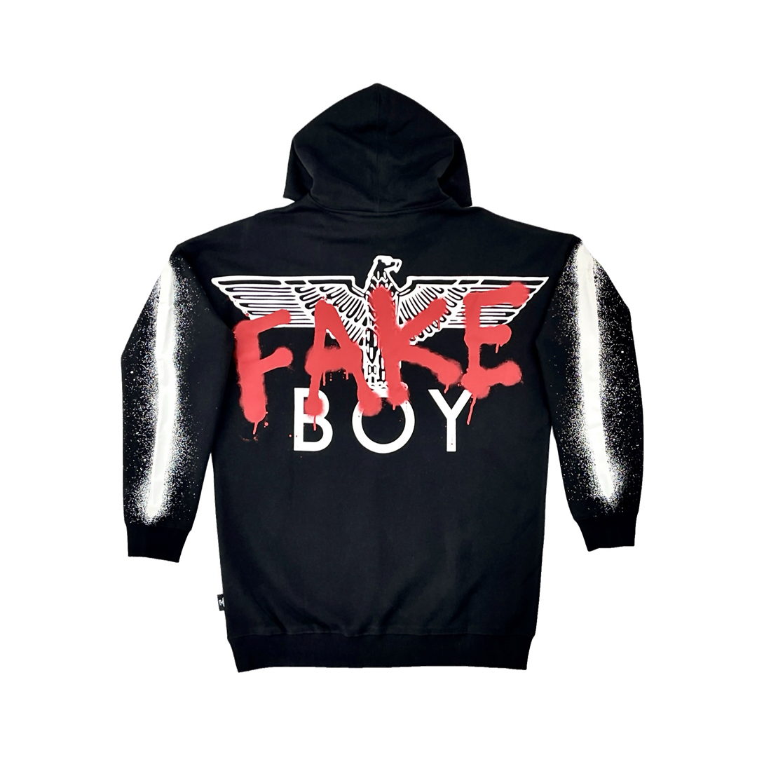 Boy London(ボーイロンドン)の新品 BOYLONDON FAKE 落書き グラフィティ ロゴ ビッグ パーカー メンズのトップス(パーカー)の商品写真