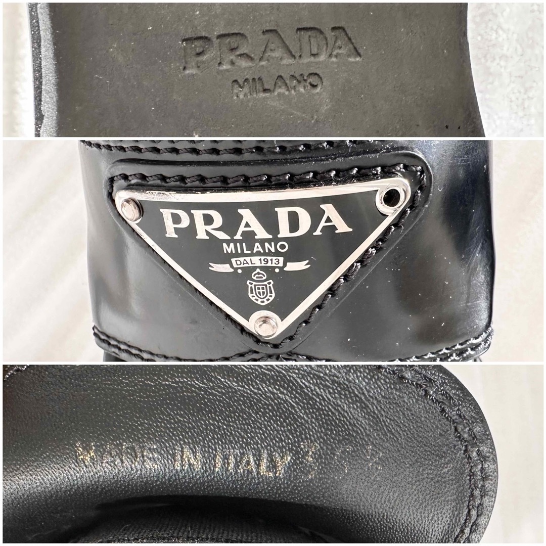 PRADA(プラダ)のPRADA プラダ チョコレート ブラッシュドレザー ローファー  革靴　正規品 レディースの靴/シューズ(ローファー/革靴)の商品写真