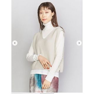 ビューティアンドユースユナイテッドアローズ(BEAUTY&YOUTH UNITED ARROWS)のアゼVネックニットベスト (ニット/セーター)