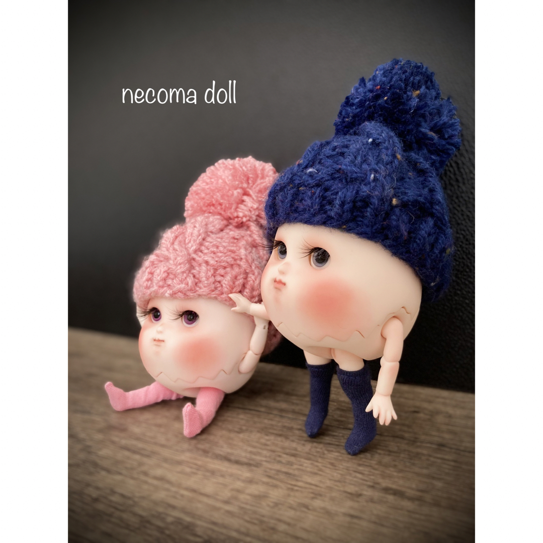 専用【necoma doll】キモカワたまごちゃん◆ノーマル2人◆紫ブルーグレー