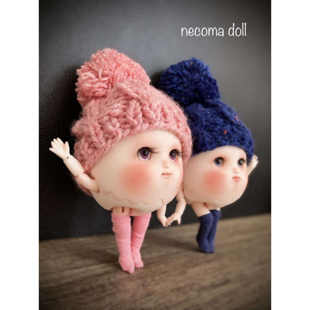 専用【necoma doll】キモカワたまごちゃん◆ノーマル2人◆紫ブルーグレー