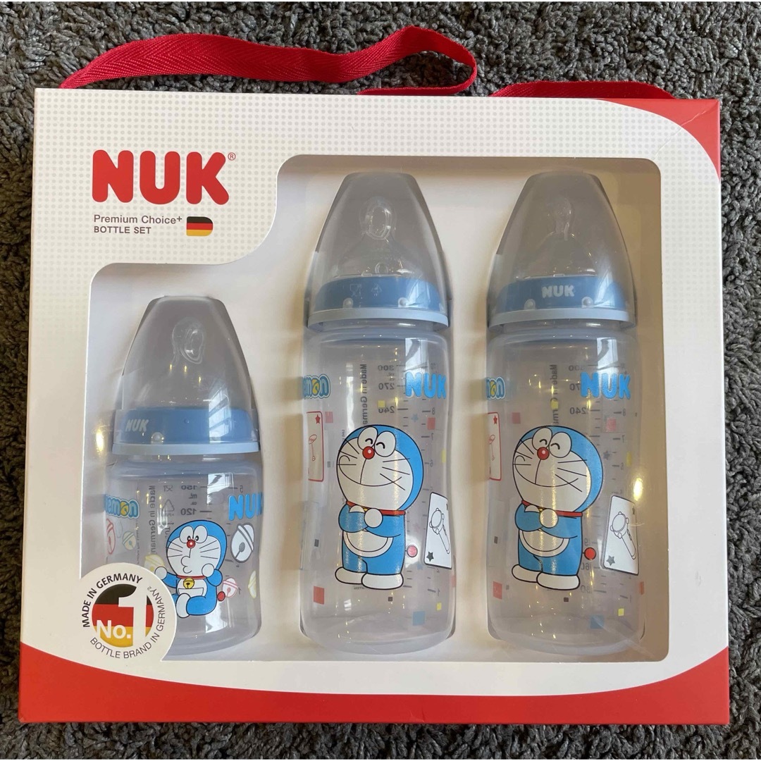 ドラえもん NUK プラスチック哺乳瓶 3本セット キッズ/ベビー/マタニティの授乳/お食事用品(哺乳ビン)の商品写真