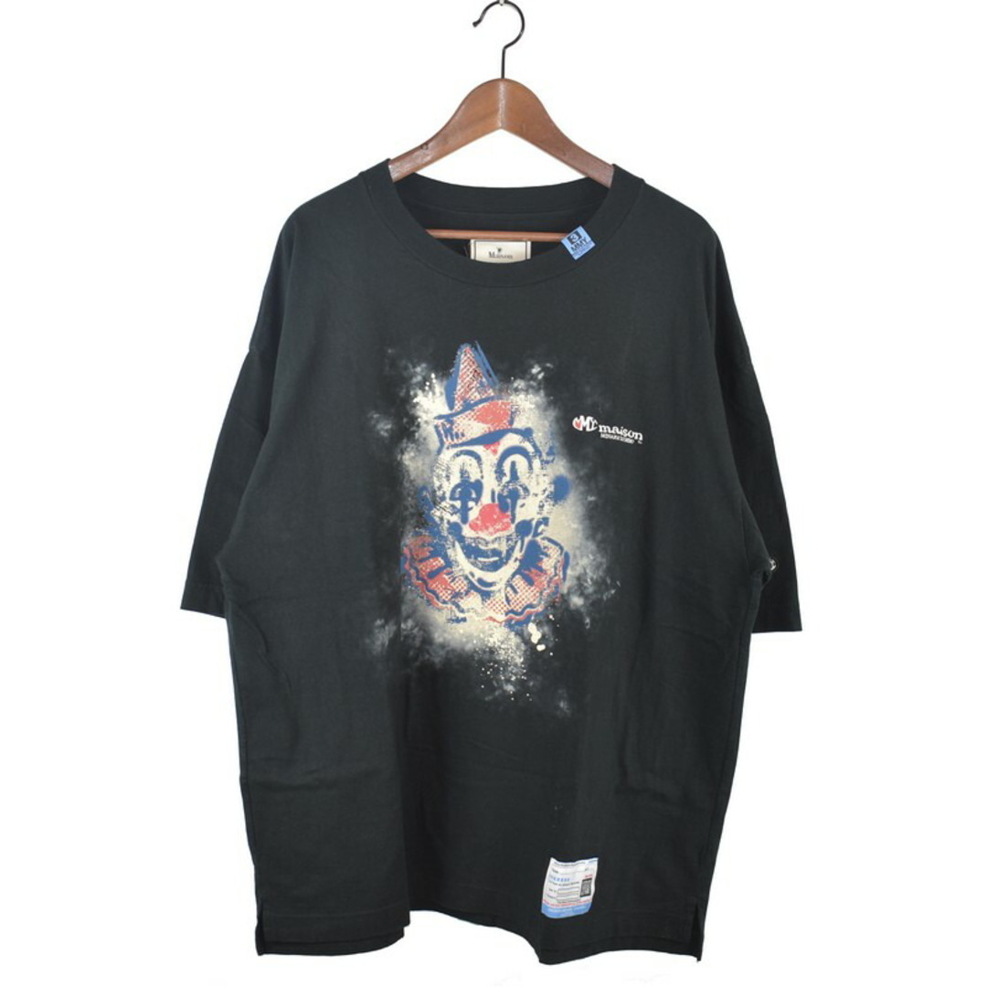 Maison MIHARA YASUHIRO(メゾンミハラヤスヒロ)のMaison MIHARA YASUHIRO/メゾンミハラヤスヒロ　23SS　クラウンプリントTシャツ　A11TS701　サイズ：46　カラー：ブラック【中古】 メンズのトップス(Tシャツ/カットソー(半袖/袖なし))の商品写真