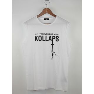 RAF SIMONS ARCHIVE REDUX/ラフシモンズアーカイブ　21SS　KOLLAPSノースリーブTシャツ　Peter De Potter　サイズ：L　カラー：ホワイト　02SSアーカイブ【中古】