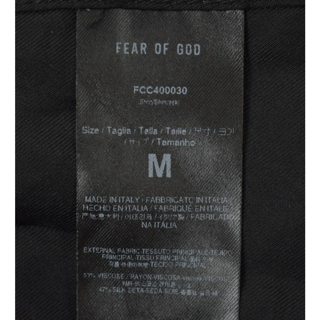 FEAR OF GOD(フィアオブゴッド)のFEAR OF GOD/フィアーオブゴッド　22SS　ヴィスコースイージープルオーバーシャツ　FCC400030　サイズ：M　カラー：ブラック【中古】 メンズのトップス(シャツ)の商品写真