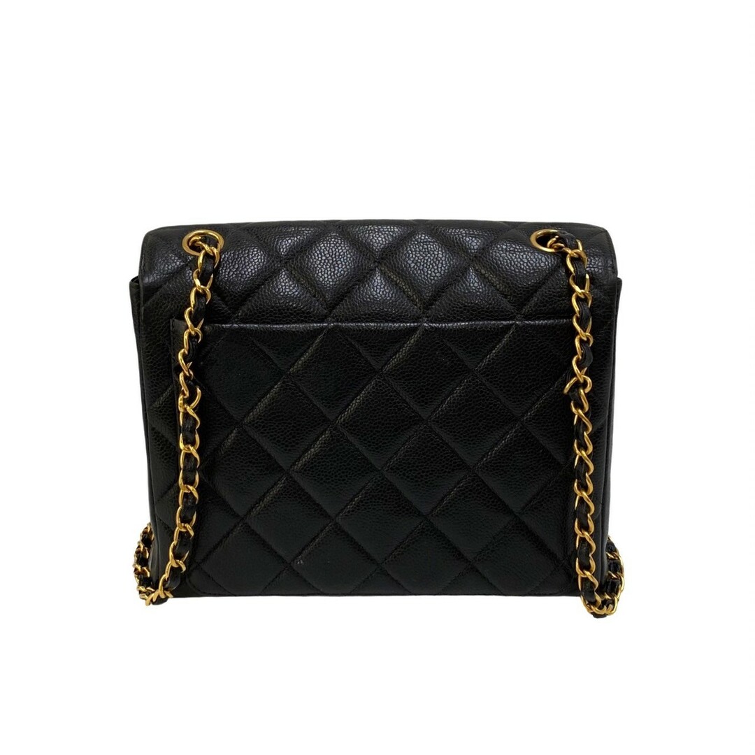 CHANEL(シャネル)の極 美品 シール有 3番台 CHANEL シャネル マトラッセ ココマーク マットキャビアスキン チェーン ショルダーバッグ ブラック 12309 レディースのバッグ(ショルダーバッグ)の商品写真