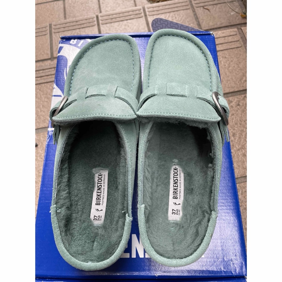 BIRKENSTOCK(ビルケンシュトック)のビルケン　バックリー　秋冬　ライトブルー レディースの靴/シューズ(スリッポン/モカシン)の商品写真