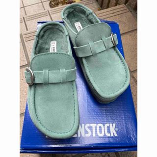 ビルケンシュトック(BIRKENSTOCK)のビルケン　バックリー　秋冬　ライトブルー(スリッポン/モカシン)