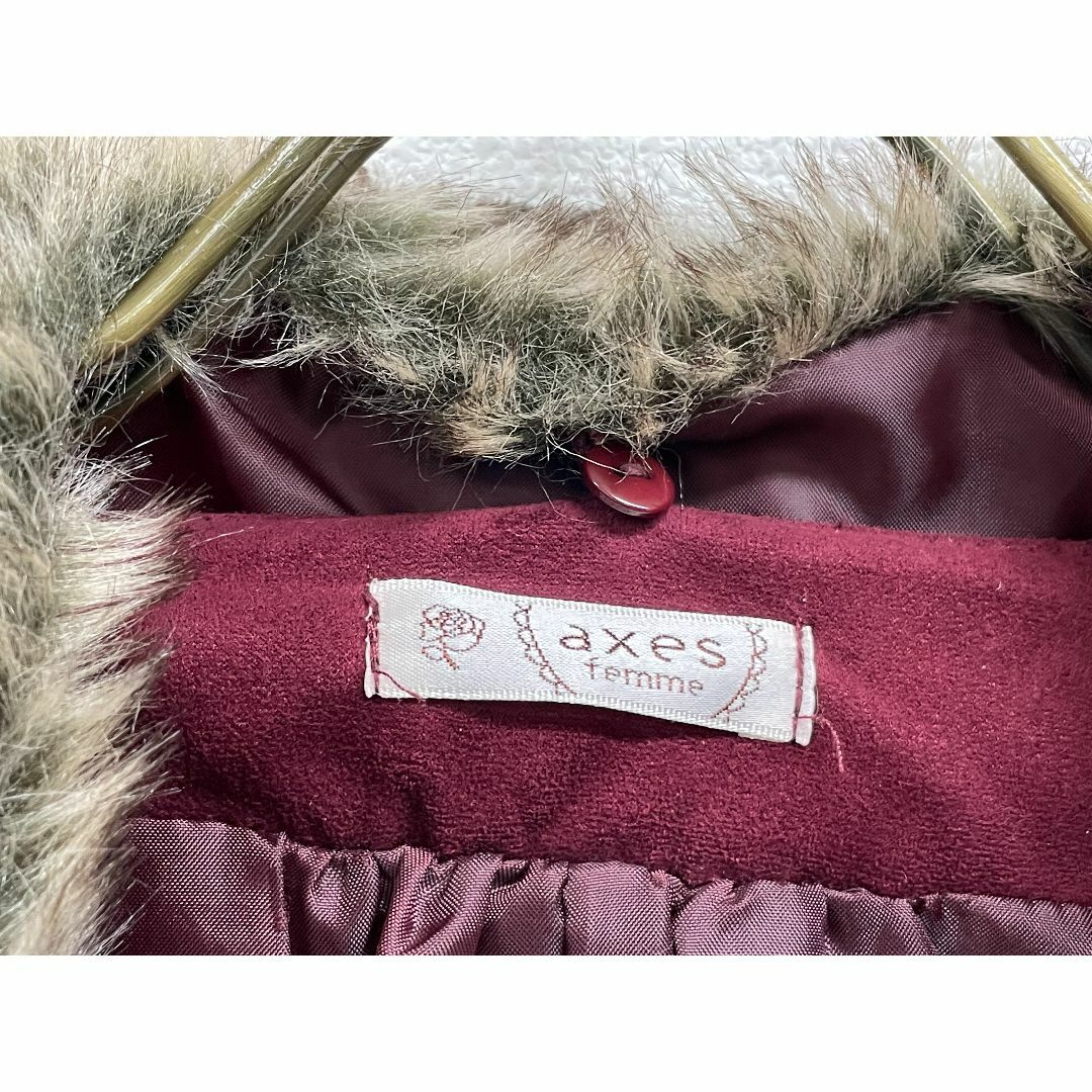 axes femme(アクシーズファム)のアクシーズファムaxes femmeファー衿付レースブルゾンA23211 レディースのジャケット/アウター(ブルゾン)の商品写真