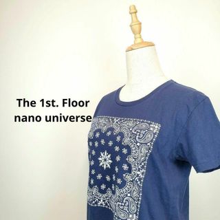 ナノユニバース(nano・universe)のナノユニバースnano・universeレディース青半袖Tシャツバンダナ柄(Tシャツ(半袖/袖なし))