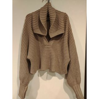 ザラ(ZARA)の☆美品☆ZARA クロップド ニット ベージュ(ニット/セーター)