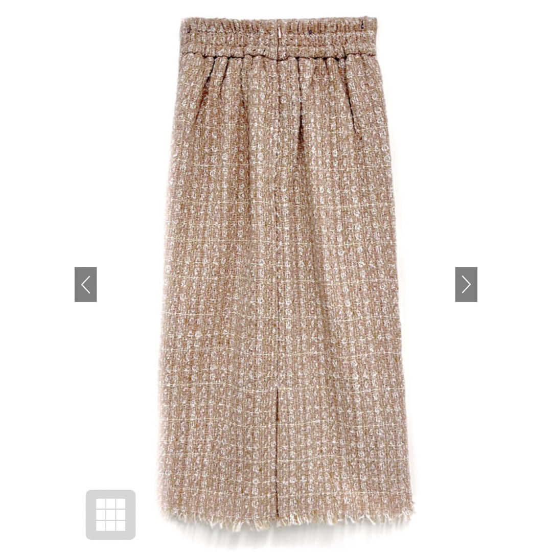 GRL(グレイル)のツイードバックスリットフリンジタイトスカート[gm632]   レディースのスカート(ロングスカート)の商品写真