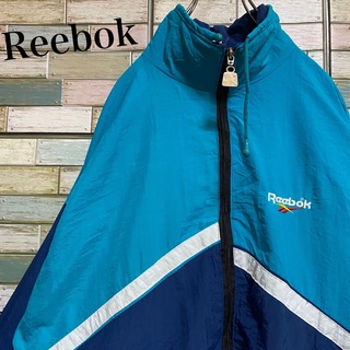 リーボック(Reebok)のReebok リーボック　ナイロンジャケット　ビッグ刺繍ロゴ(ナイロンジャケット)