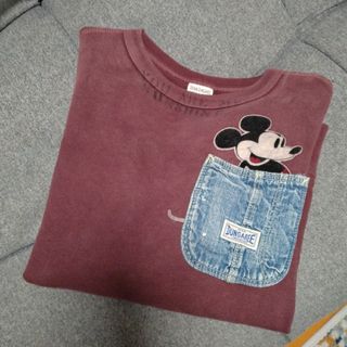 デニムダンガリー(DENIM DUNGAREE)のデニムダンガリー☆デニムポケットミッキー トレーナー 130(Tシャツ/カットソー)