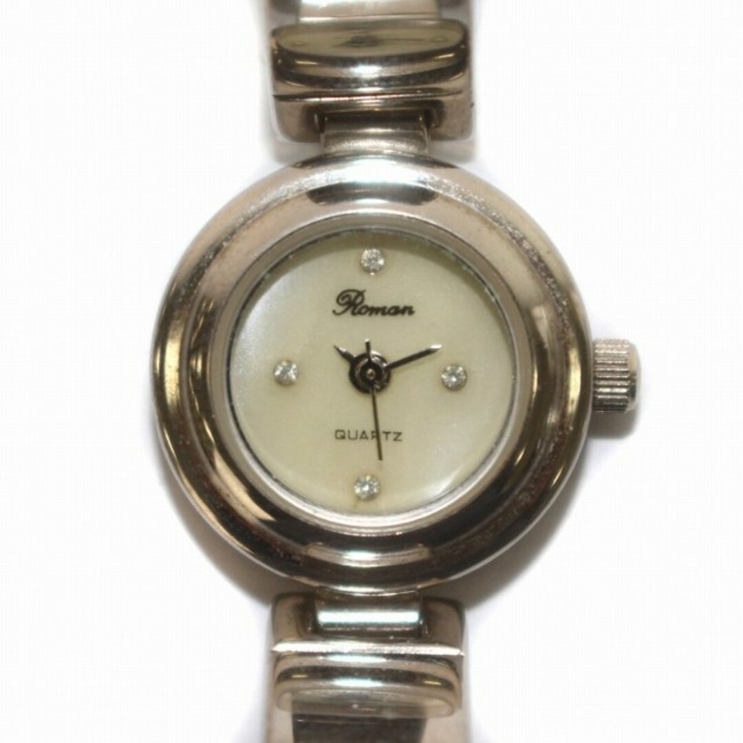 超人気の ローマン 腕時計 クォーツ バングルウォッチ 文字盤白