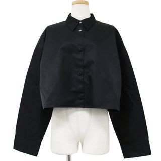 ドゥーズィエムクラス(DEUXIEME CLASSE)の美品 Deuxieme Classe ドゥーズィエム クラス ブルゾン ジャケット アウター 23 春夏 ブラック 黒 FREE クロップド ショート丈 襟付き ナイロン 大人 きれいめ カジュアル 着回し シンプル ブランド【レディース】【中古】(ブルゾン)