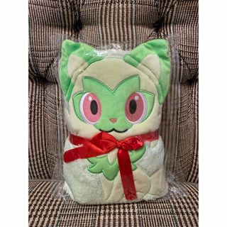 【新品・未使用】ポケモン　ニャオハ　ブランケット　ひざ掛け(キャラクターグッズ)