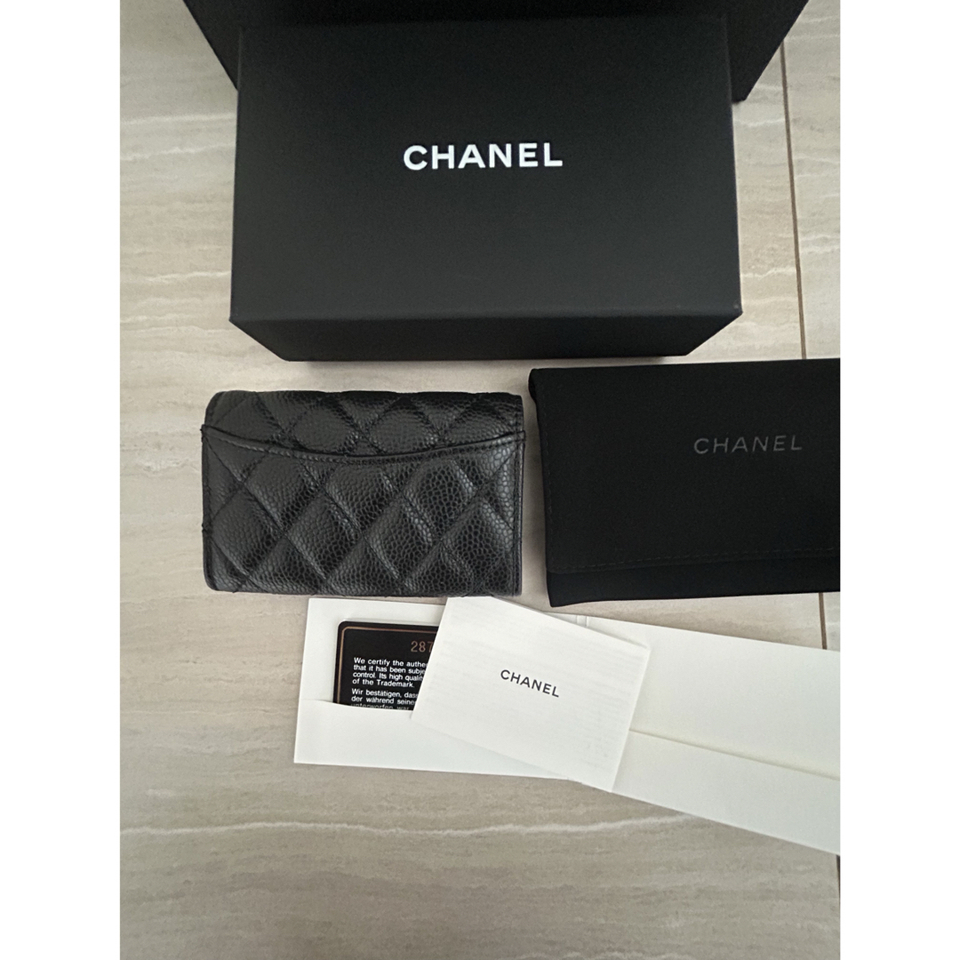 CHANEL(シャネル)の再値下げ❗️【美品】CHANEL カードケース　ミニ財布　キャビアスキン レディースのファッション小物(名刺入れ/定期入れ)の商品写真