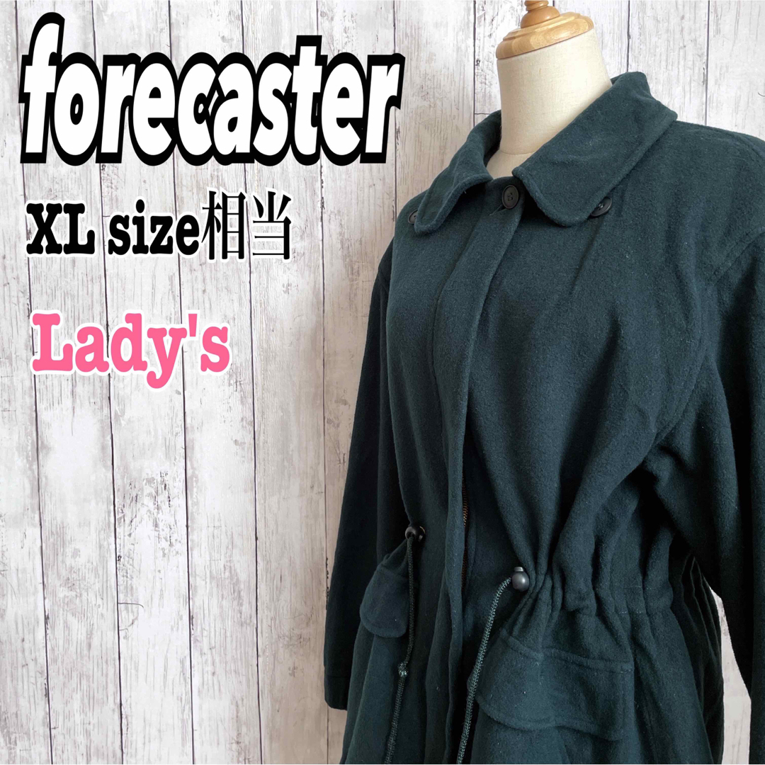 forecaster ウールコート ウエストシェイプ 海外輸入 緑 ジャケット レディースのジャケット/アウター(その他)の商品写真