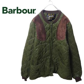 バーブァー(Barbour)の【BARBOUR】レザーガンパッチ キルティングハンティングジャケット S194(ブルゾン)