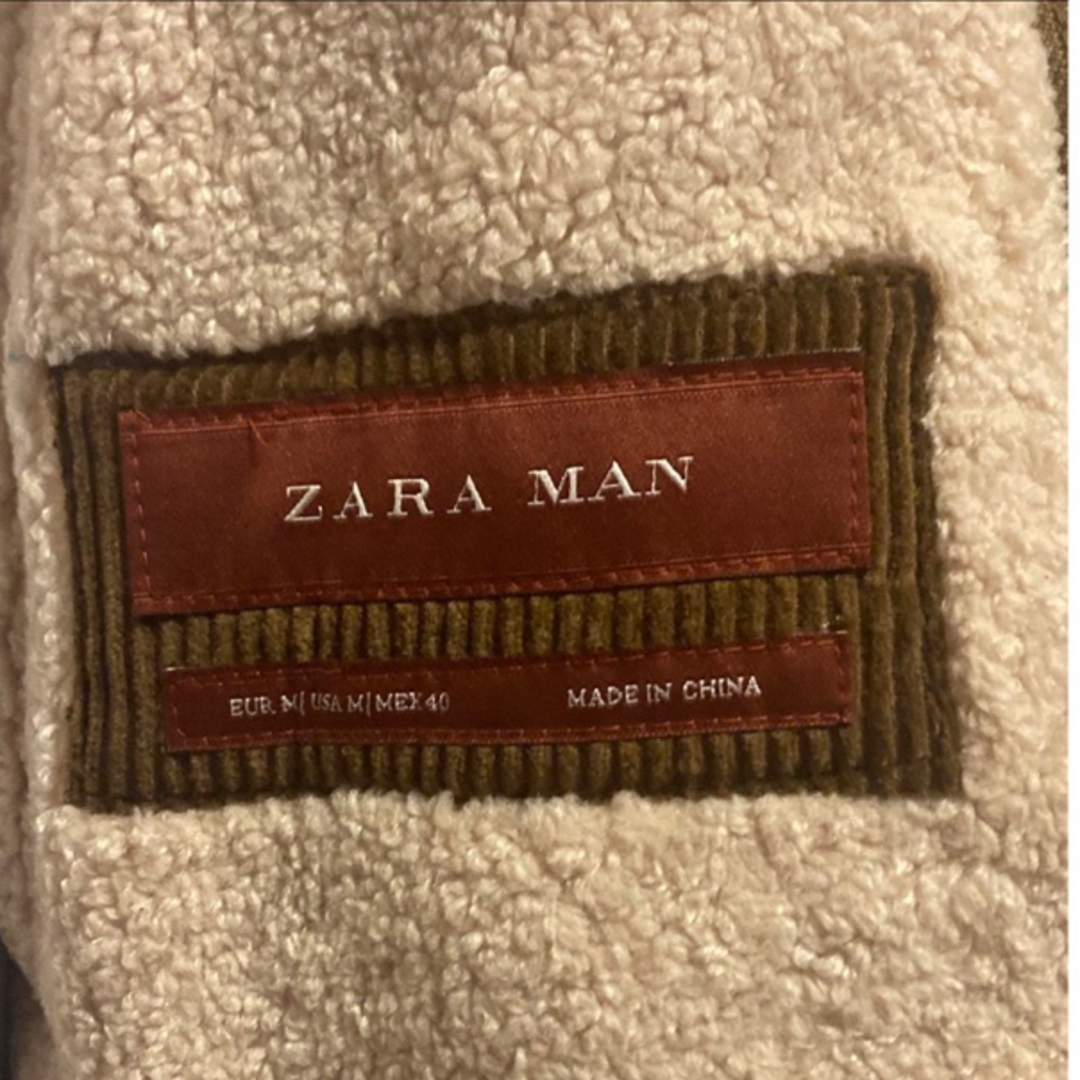 ZARA(ザラ)のZARA MAN ザラ マン メンズ コーデュロイ ボア ジャケット 茶色 M メンズのジャケット/アウター(テーラードジャケット)の商品写真