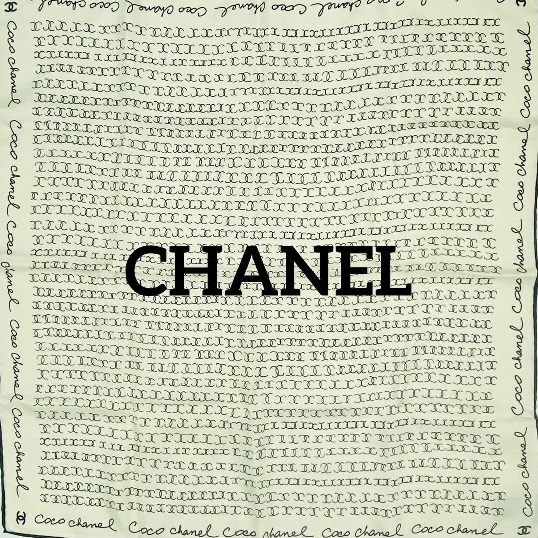 ★CHANEL★ ミニスカーフ ココマーク シルク ホワイトMercatoPecora