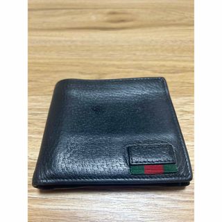 グッチ(Gucci)のGUCCI財布　黒　名前入り(N.A.O)(折り財布)