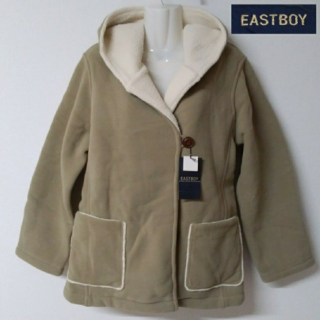 EASTBOY(イーストボーイ)の新品 ★EASTBOY★ イーストボーイ 裏ボア フード付き フリース コート レディースのジャケット/アウター(その他)の商品写真