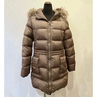 モンクレール(MONCLER)のMONCLER モンクレール ダウンコート リアルファー ブラウン(ダウンコート)