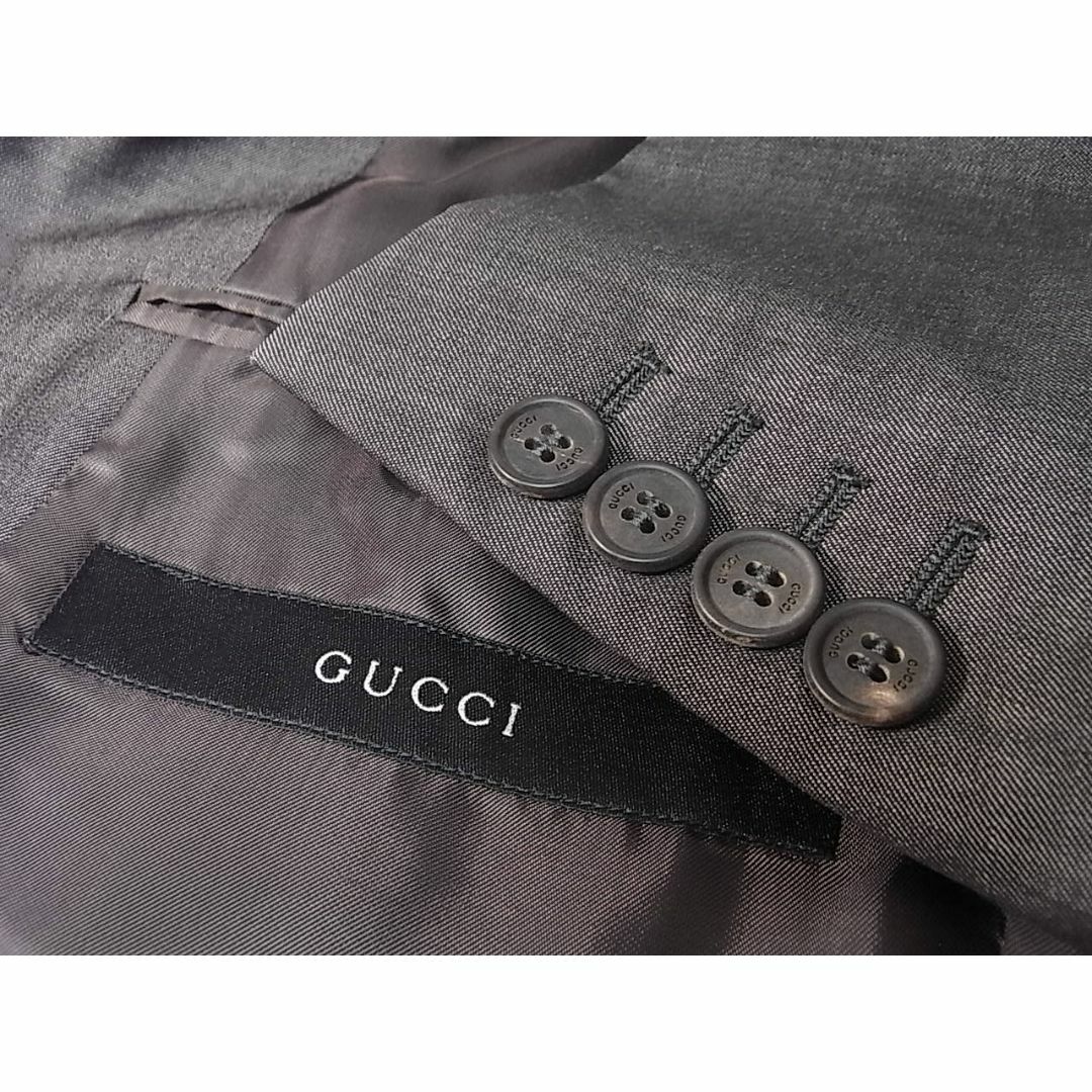 Gucci(グッチ)のsize46☆良品☆グッチ GUCCI ３釦スーツ グレー系 メンズのスーツ(セットアップ)の商品写真