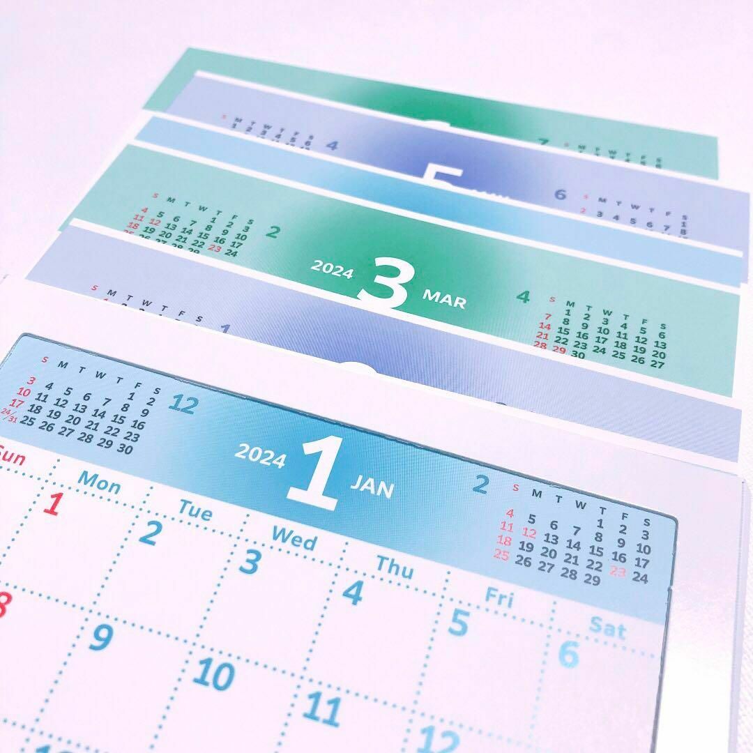 【FUJIFILM】卓上カレンダー 2024 インテリア/住まい/日用品の文房具(カレンダー/スケジュール)の商品写真