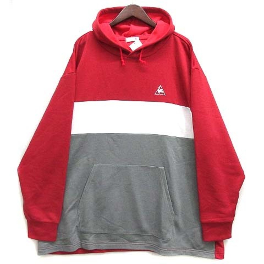 le coq sportif(ルコックスポルティフ)のルコック スウェット プルオーバー パーカー 1178-9301 レッド 5L メンズのトップス(パーカー)の商品写真