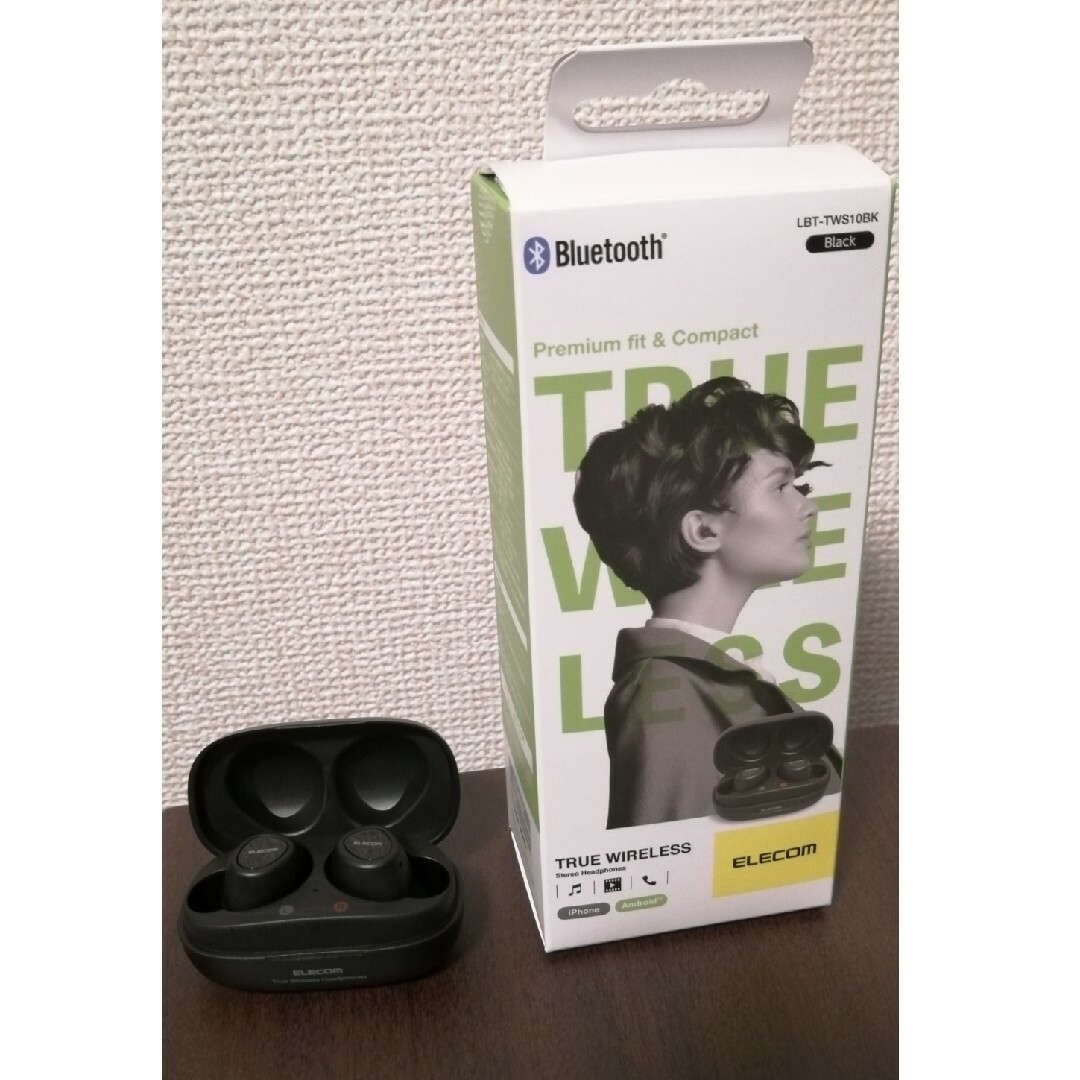 ELECOM(エレコム)のワイヤレスイヤホン Bluetooth軽量マイク付 スマホ/家電/カメラのオーディオ機器(ヘッドフォン/イヤフォン)の商品写真