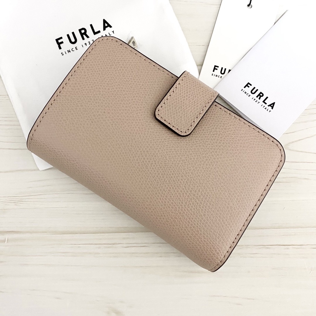 FURLA    折り財布   ピンクベージュ  二つ折り財布