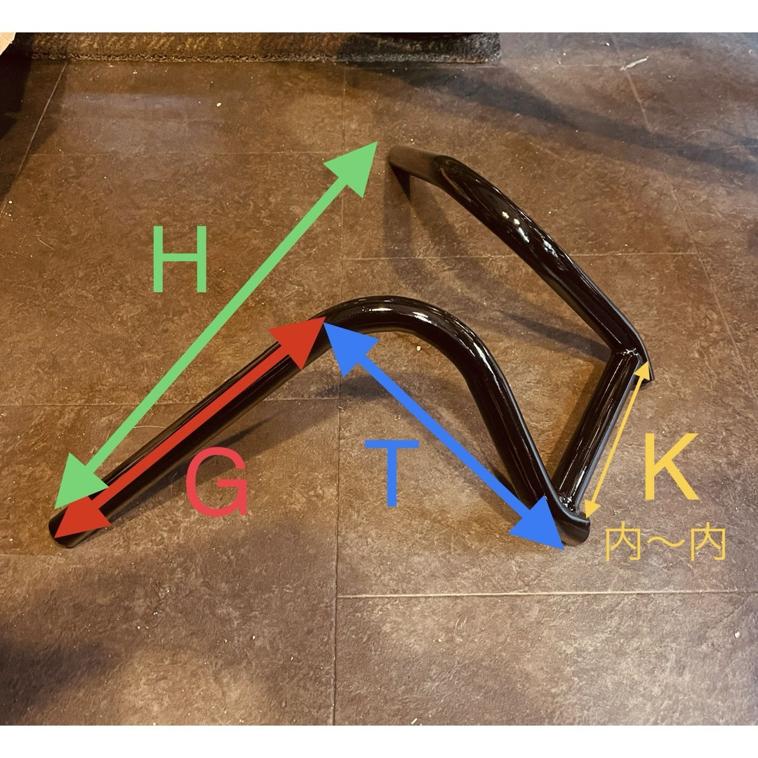 未使用・未塗装ハンドル・22.2  絞り　ロボハンKクランプ〜11cm以内