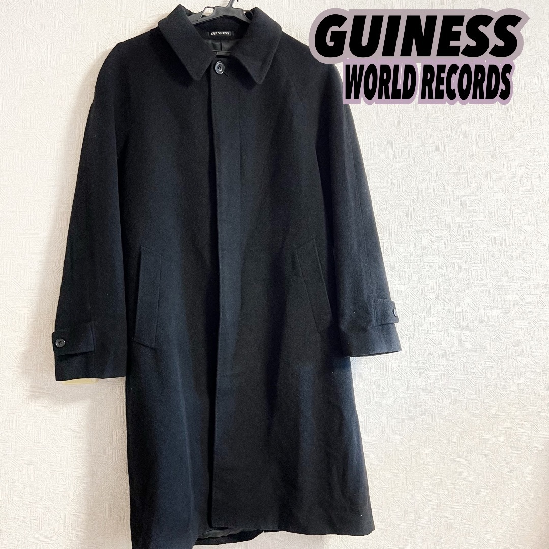 【美品】GUINESS WORLDRECORDコート ウール ヴィンテージ メンズのジャケット/アウター(ステンカラーコート)の商品写真