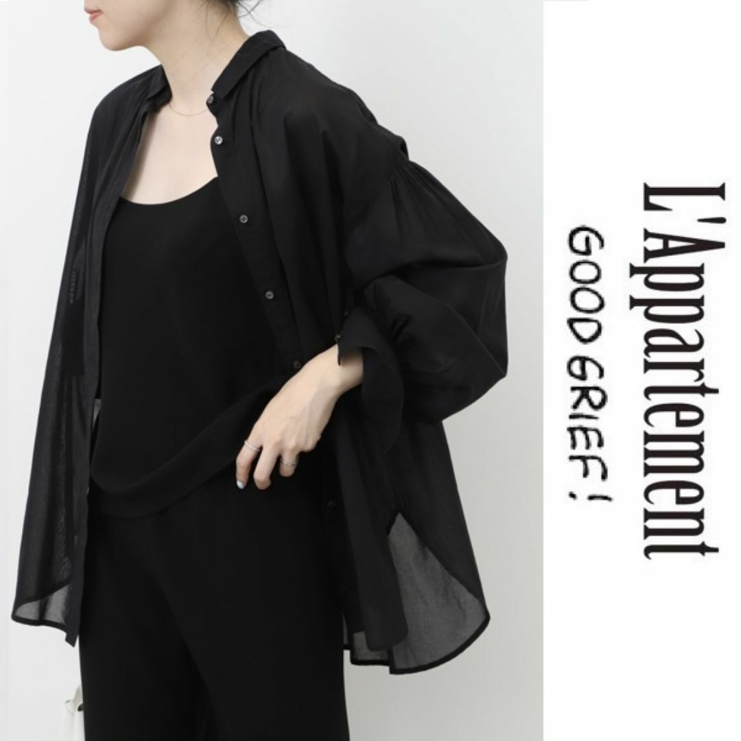 L'Appartement DEUXIEME CLASSE(アパルトモンドゥーズィエムクラス)のアパルトモン GOOD GRIEF SHEER GATHER SHIRT レディースのトップス(シャツ/ブラウス(長袖/七分))の商品写真