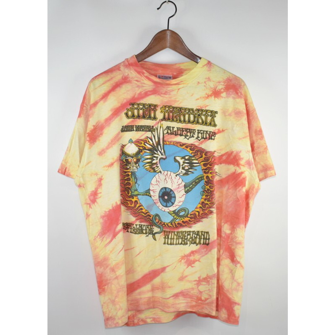 Jimi Hendrix/ジミヘンドリックス　flying eye ballプリントTシャツ　サイズ：XL　カラー：タイダイなし素材