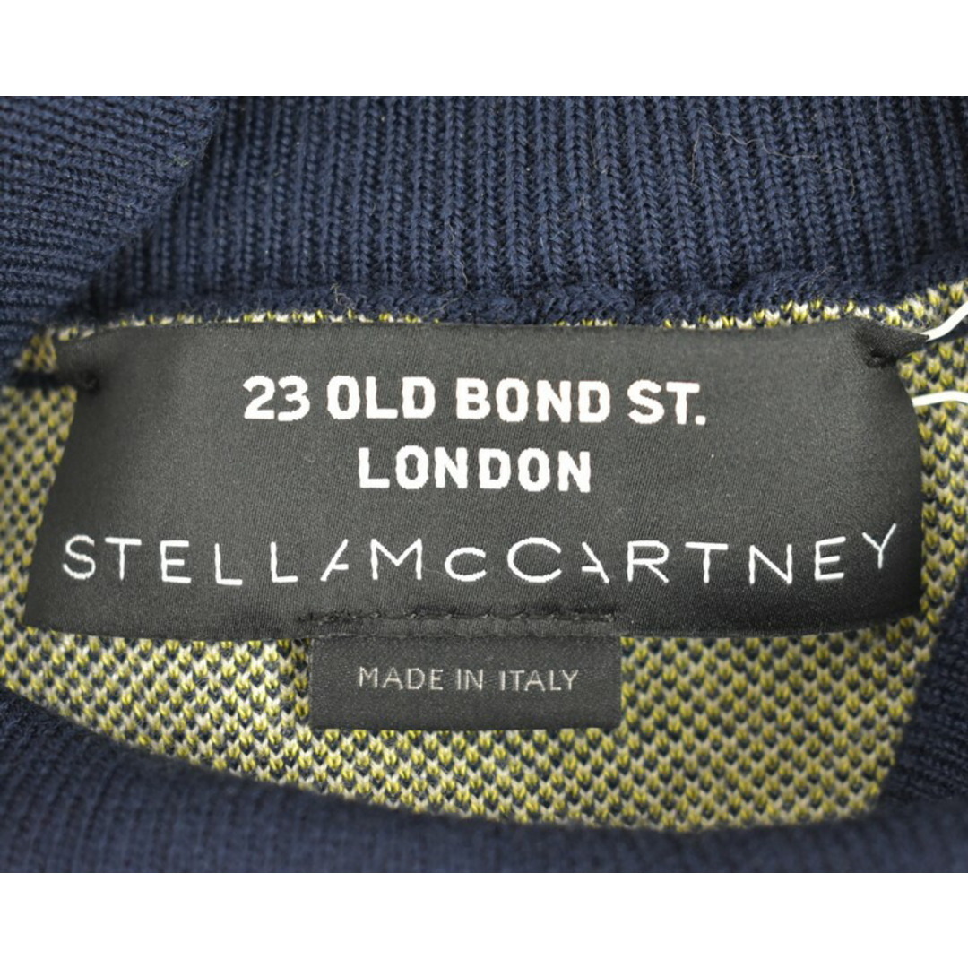 Stella McCartney(ステラマッカートニー)のSTELLA MCCARTNEY×Tom Tosseyn/ステラマッカートニー×トム トッセイン　21AW　Restoring The Balance　ハイネックニット　サイズ：L　カラー：ネイビー【中古】 メンズのトップス(Tシャツ/カットソー(半袖/袖なし))の商品写真