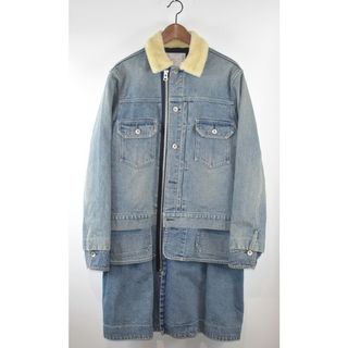 サカイ(sacai)のsacai/サカイ　20AW　ボアレイヤードデニムコート　20-02360M　サイズ：1　カラー：ブルー【中古】(その他)