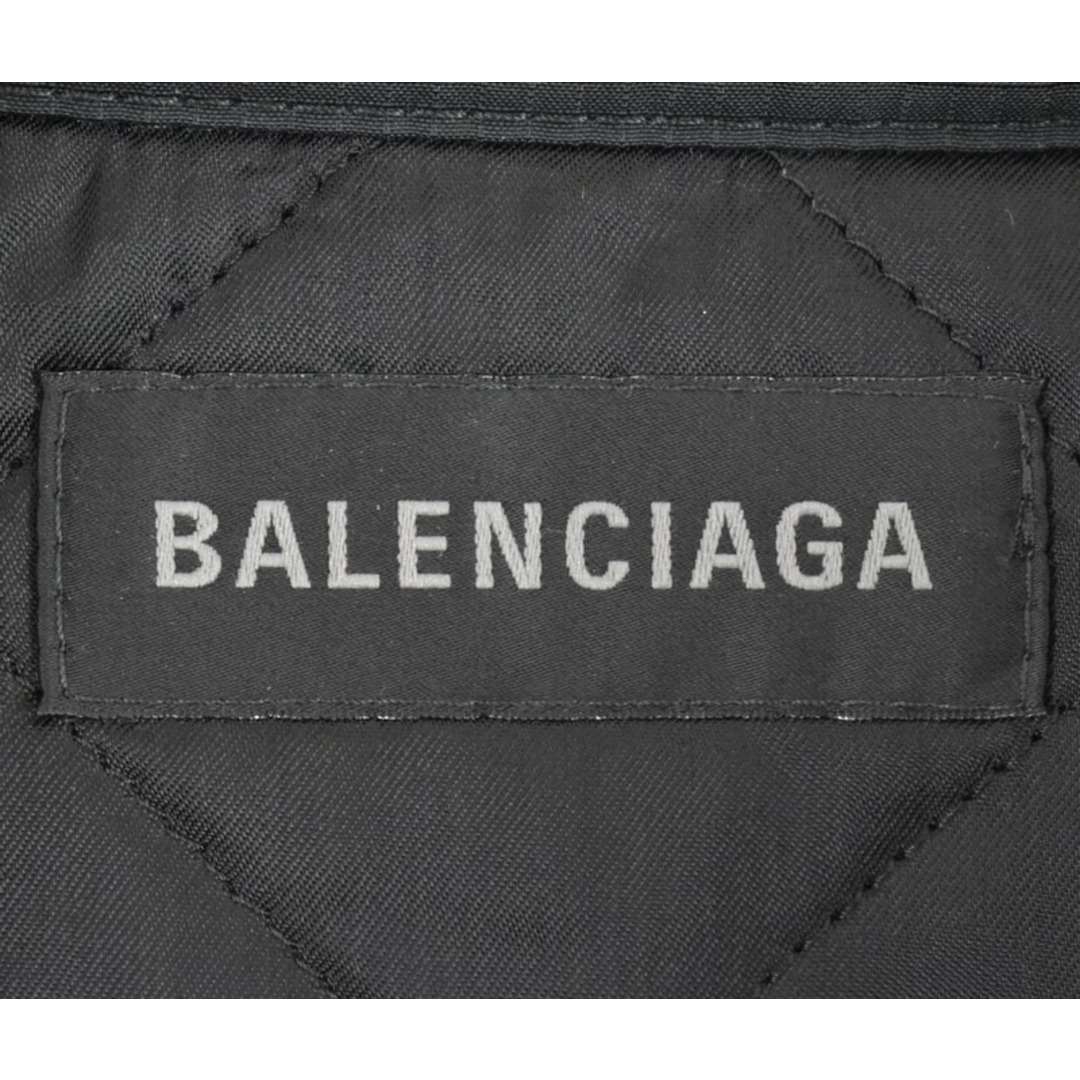 Balenciaga(バレンシアガ)のBALENCIAGA/バレンシアガ　22AW　裏中綿キルティングナイロンオーバーサイズシャツ　サイズ：44　カラー：ブラック【中古】 メンズのトップス(シャツ)の商品写真
