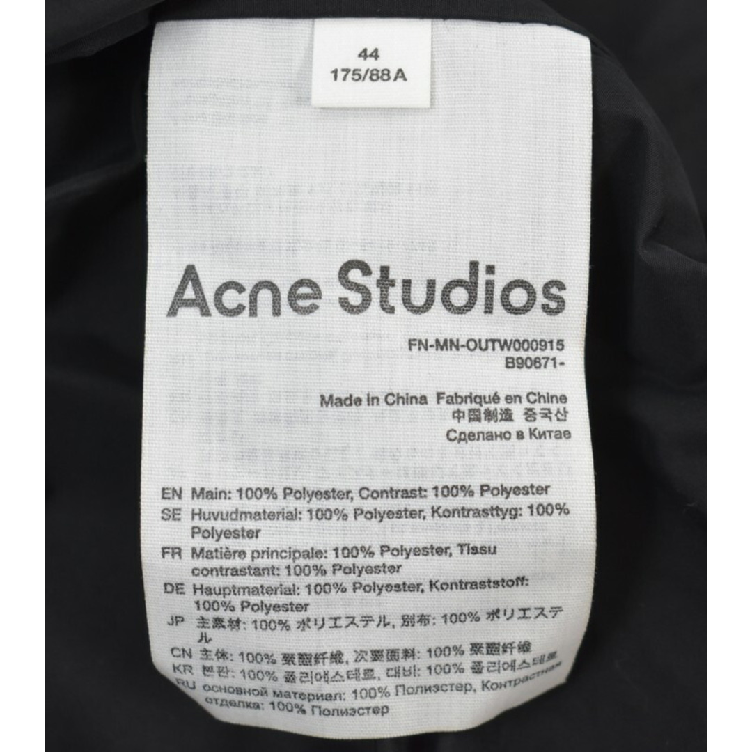 ACNE STUDIOS/アクネストゥディオズ　23SS　ナイロンアノラックジャケット　FN-MN-OUTW000915　サイズ：44　カラー：ブラックなし素材